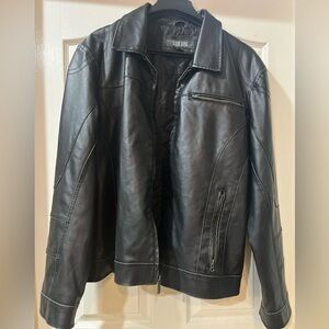 Men’s black leather jacket. Kenneth Cole Reaction